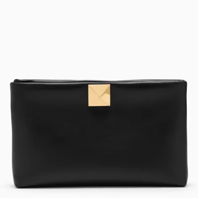 Valentino Garavani Black One Stud Soft Clutch