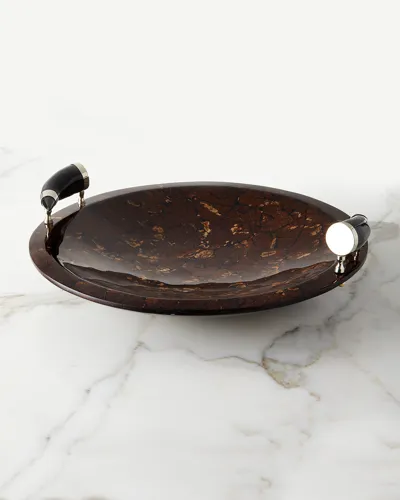 Ladorada Round Platter With Horn Handles