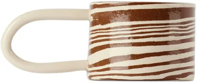 Henry Holland Studio Ssense Exclusive Brown & White Loop Mug In Terra/white