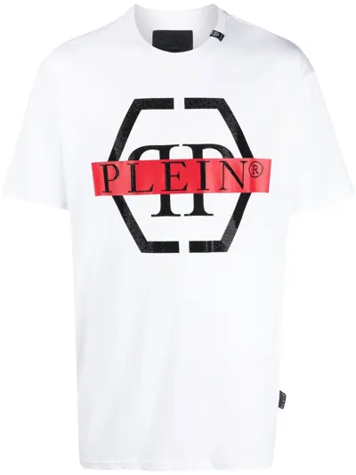 Philipp Plein Logo-print Cotton T-shirt In White