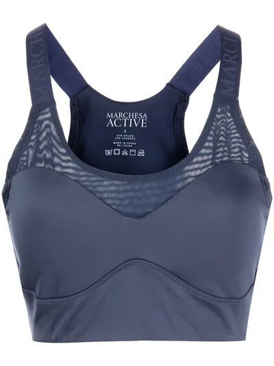 Marchesa Olivia Sports Bra In Blue