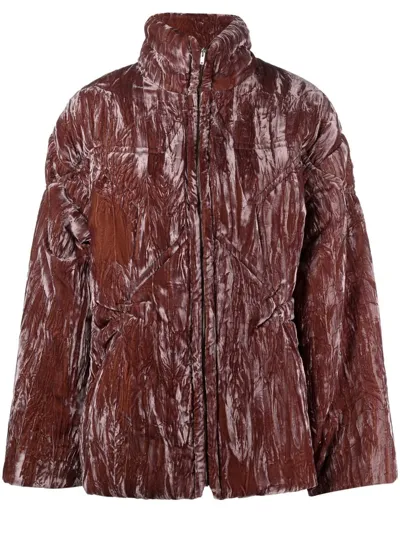 Collina Strada Star Puffer Jacket Female Brown