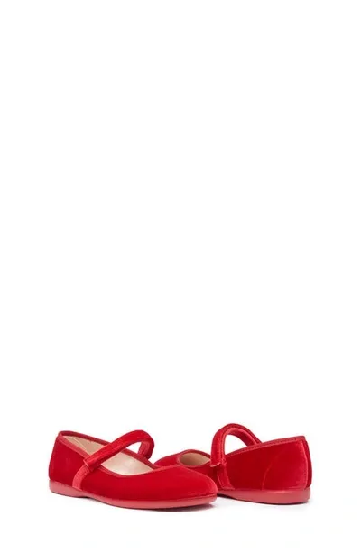 Childrenchic Kids' Velvet Mary Jane Shoe In Red