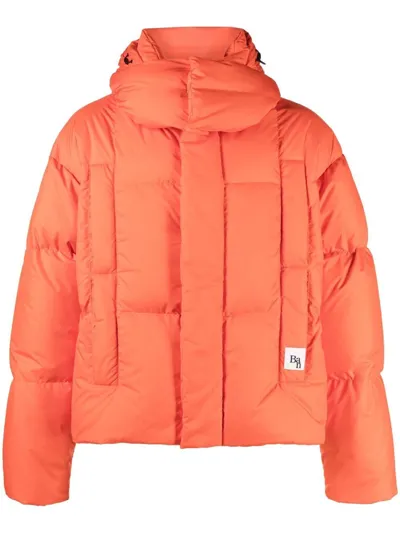 Bacon Andrew Hooded Padded Jacket In Orange