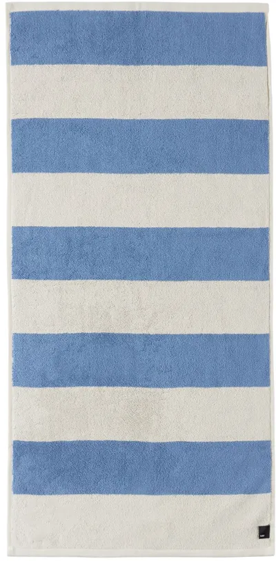 Hay Blue & Off-white Frotte Stripe Hand Towel