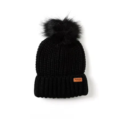 Barbour Saltburn Chunky-knit Beanie In Black