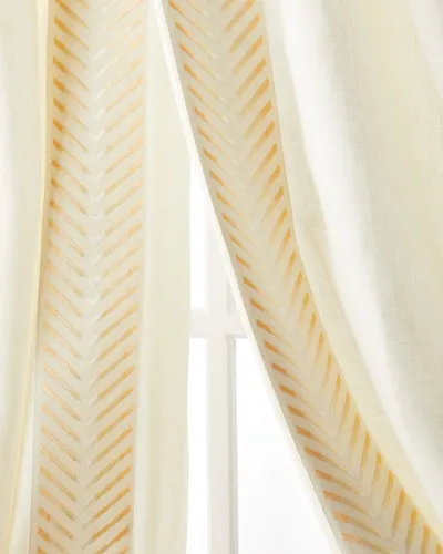 Home Silks Two Rio Cream Curtains, 96"l