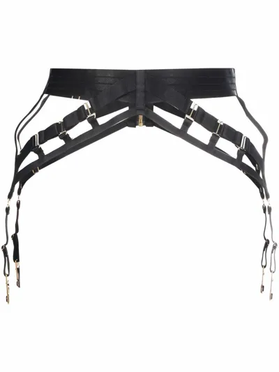 Bordelle Panel Suspenders In Black