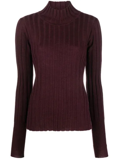 See By Chloé Ribbed Wool Jumper In Red