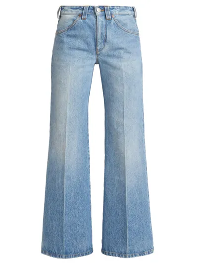 Victoria Beckham Edie California Wash Mid-rise Flared Jeans