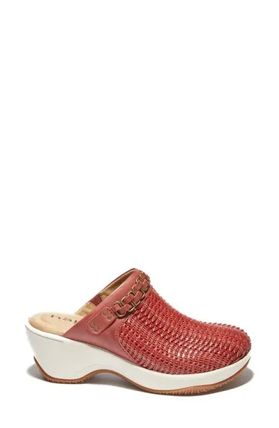 Halsa Footwear Chloe Clog In Dark Red