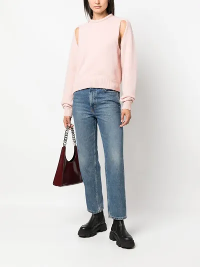 Ramael Pink Cashmere Crew-neck Sweater