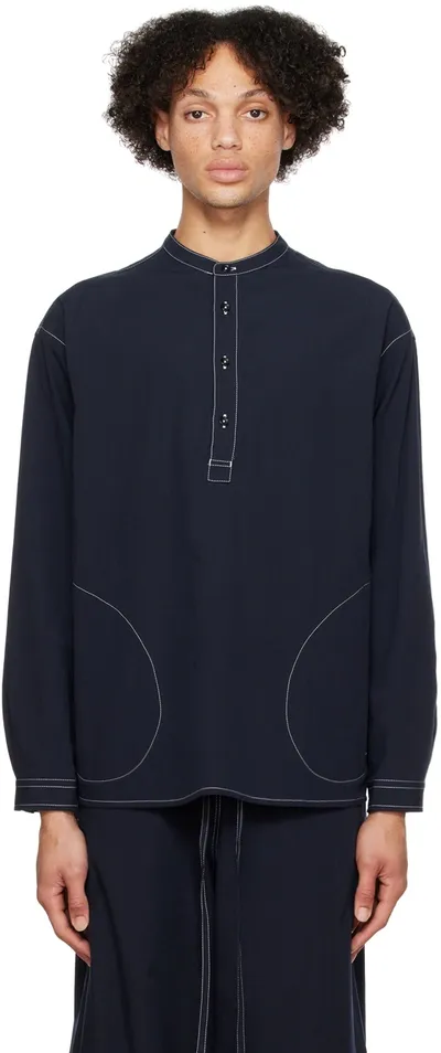 Sage Nation Ssense Exclusive Navy Shirt