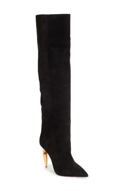 Christian Louboutin Lipboota Suede Red Sole Boots In Black