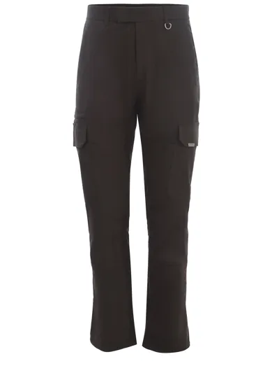 Represent Fixed Waist Cotton Cargo Pants In Grigio