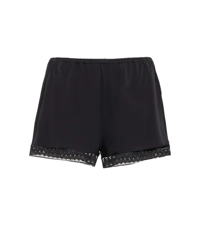 Eres Sylvie Lace-trimmed Shorts In Black