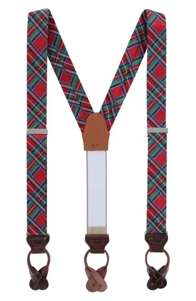 Trafalgar Nicholas Tartan Plaid Silk Suspenders