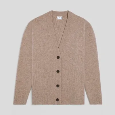 Asket The Wool Cardigan Brown Melange