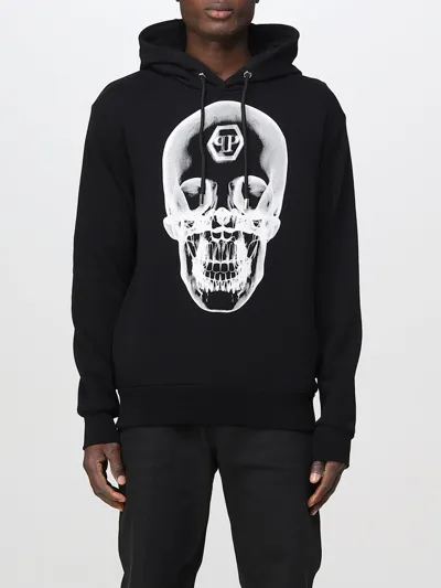 Philipp Plein Skull Printed Crewneck Sweatshirt In Black