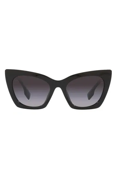 Burberry 52mm Cat Eye Sunglasses In Black