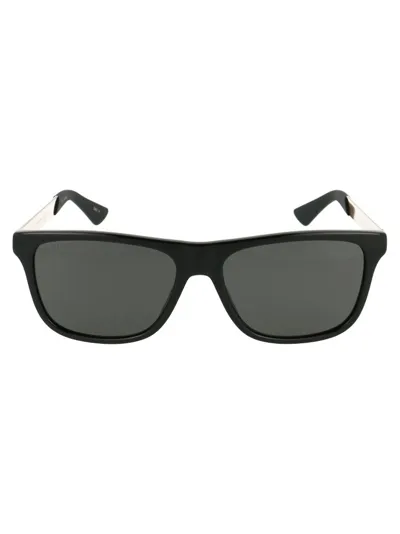 Gucci Eyewear Rectangular Frame Sunglasses In Black