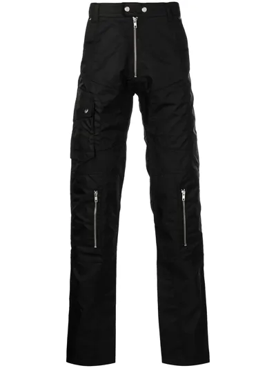 Gmbh Zip Detail Cargo Trousers In Black