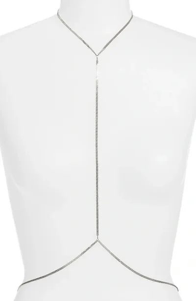 Vidakush Cable Body Chain In Silver