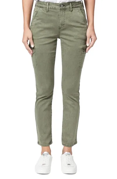 Paige Jolie High Waist Ankle Slim Utility Pants In Vintage Ivy Green