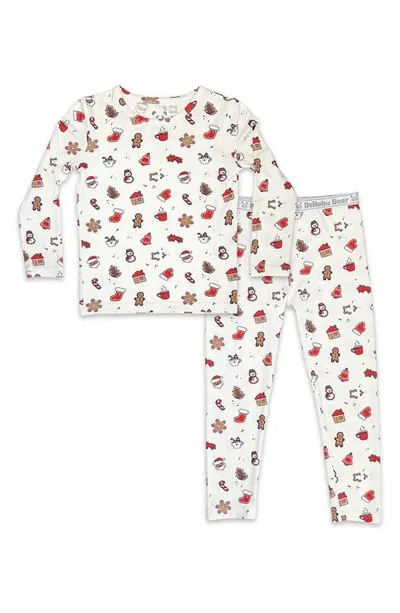 Bellabu Bear Kids' Christmas Cookies Fitted Two-piece Pajamas