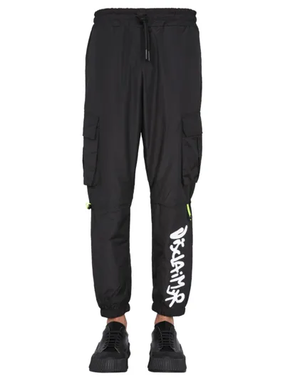 Disclaimer Jogging Pants In Black