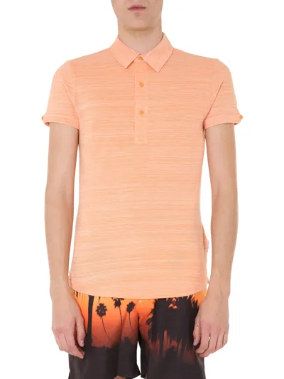 Orlebar Brown "sebastian" Polo In Orange