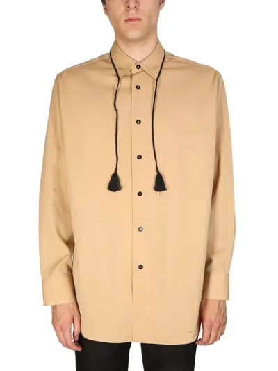 Jil Sander Camicia In Popeline Di Cotone In Cream