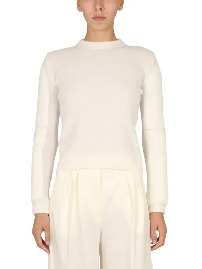 Max Mara Mohair Yarn Knit In White