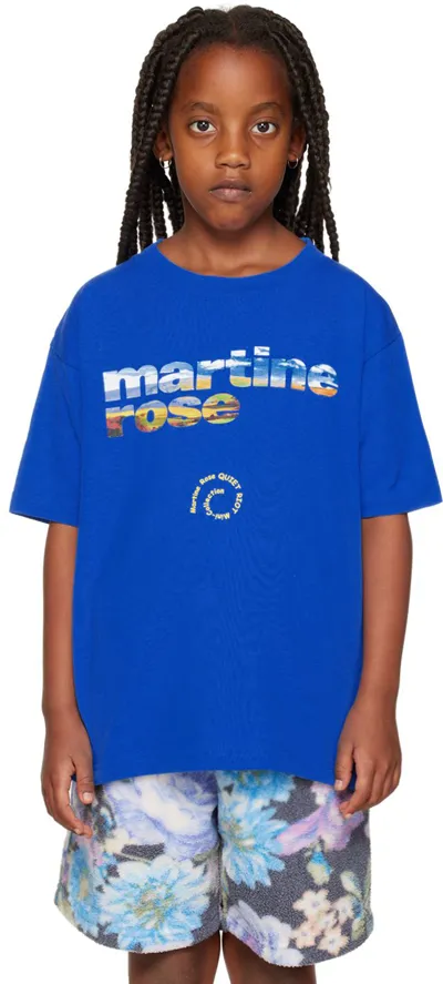 Martine Rose Ssense Exclusive Kids Blue T-shirt