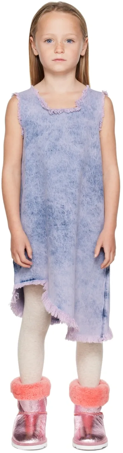 M.a+ Ssense Exclusive Purple Denim Dress In Lilac