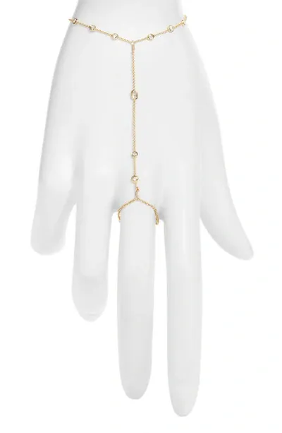 Vidakush Rain Drop Station Hand Chain In Gold