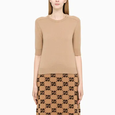 Gucci Camel Knit Top