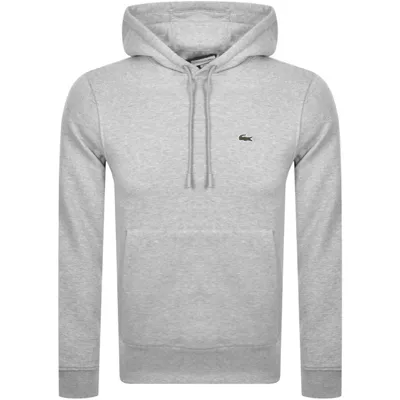 Lacoste Sport Logo Pullover Hoodie Grey