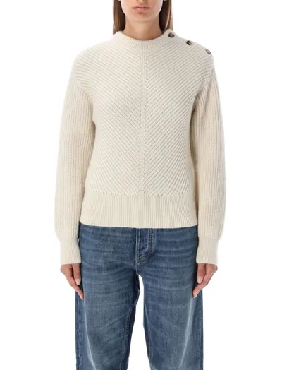 Bottega Veneta Chevron Alpaca Sweater In Beige