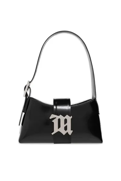 Misbhv Logo Plaque Hobo Shoulder Bag In Black