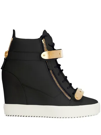 Giuseppe Zanotti Coby 75mm Wedge-heel Sneakers In White