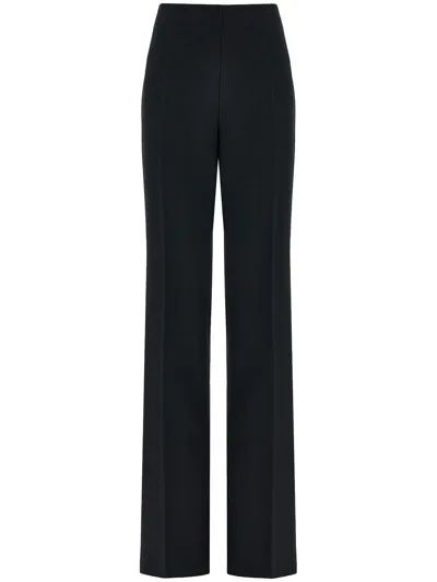 Ferragamo High-waist Straight-leg Trousers In Black