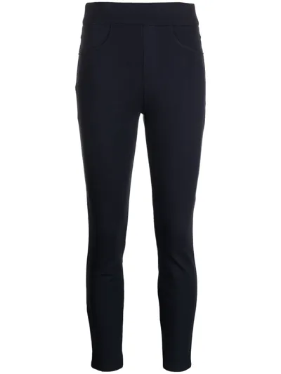 Spanx Cropped 4-pocket Leggings In Blue