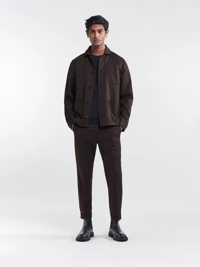 Filippa K Louis Gabardine Jacket In Brown