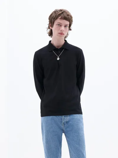 Filippa K Luke Stretch Polo Shirt In Black