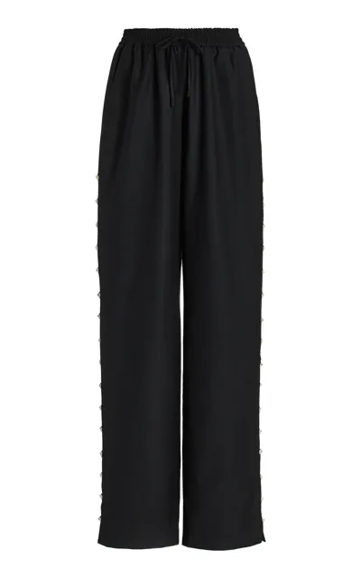 Loulou Studio Luli Wide-leg Cargo Trousers In Black