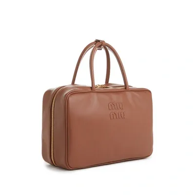 Miu Miu Sac À Main En Cuir De Veau In Brown