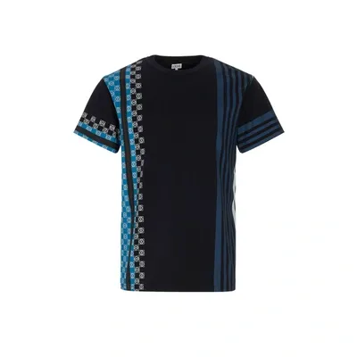 Loewe T-shirt Anagramme Brodé En Coton In Blue