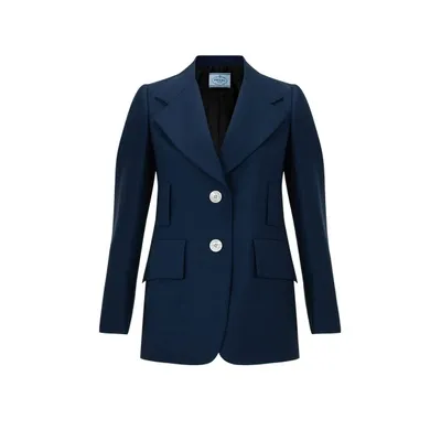 Prada Blazer En Mohair Et Laine