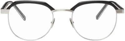 Saint Laurent Silver & Black Sl 124 Glasses In Gold &amp; Havana